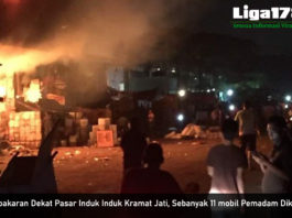 Kebakaran, Pemadaman, Pasar Induk, Kramat Jati, Liga178 News
