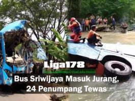 Bus Sriwijaya, sungai Lematang, jurang, Liga178 News