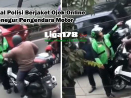 polisi berjaket ojek online, pengendara sepeda motor, Kapospol, Liga178 News