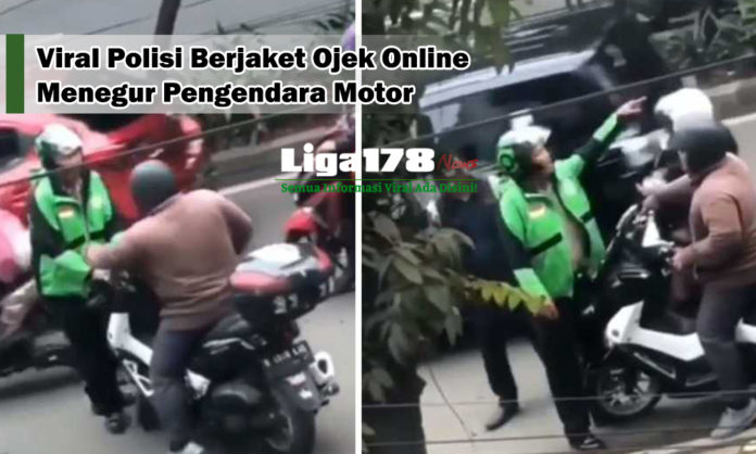 polisi berjaket ojek online, pengendara sepeda motor, Kapospol, Liga178 News