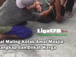 mencuri kotak amal di Masjid, video, insidelombok, Liga178 News